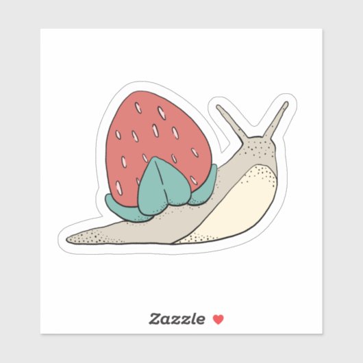 Sticker Snail de fraise Shell (Feuille)