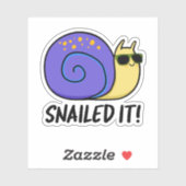 Sticker Snail It Funky Snail Pun (Feuille)