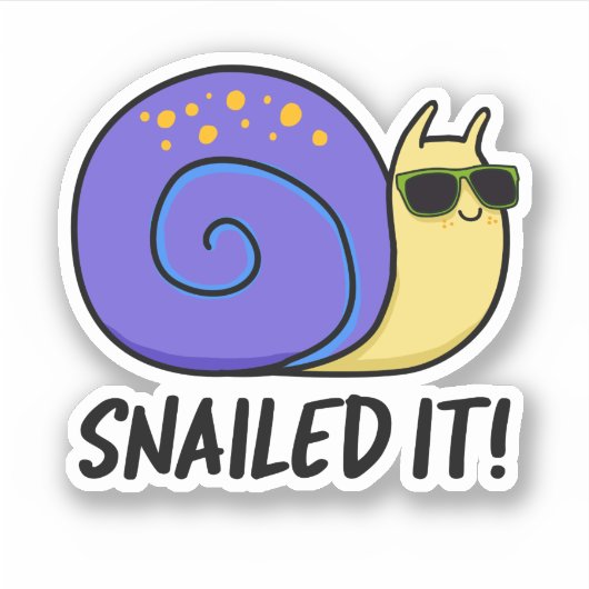 Sticker Snail It Funky Snail Pun (Devant)
