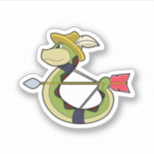 Sticker Snake as Archer with Bow & Arrow (Devant)