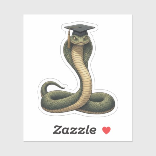 Sticker Snake Graduation (Feuille)