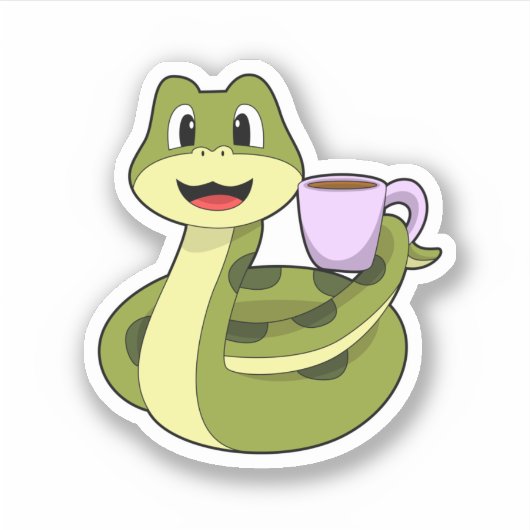 Sticker Snake with Cup (Devant)