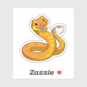 Sticker Snake with Cup (Feuille)