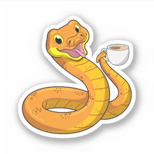 Sticker Snake with Cup (Devant)