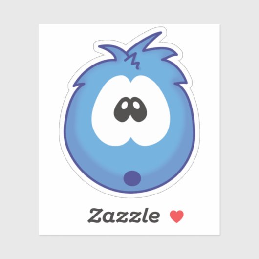 Sticker Sneezie Bleu Surpris (Feuille)