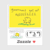 Sticker Snekright drapeau gadsden parodie mème pas pas sur (Feuille)