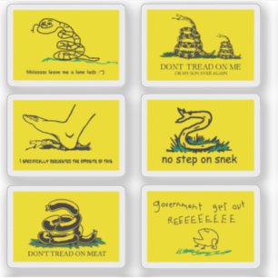 Sticker Snekright gadsden flag parodie mèmes x6