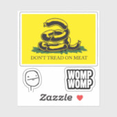 Sticker Snekright gadsden flag parodie mèmes x6 (Feuille)