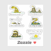 Sticker Snekright gadsden flag parodie mèmes x6 (Feuille)