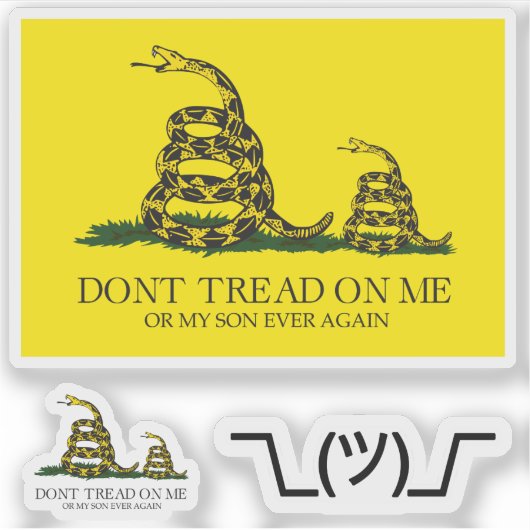 Sticker Snekright gadsden flag parodie mèmes x6 (Devant)
