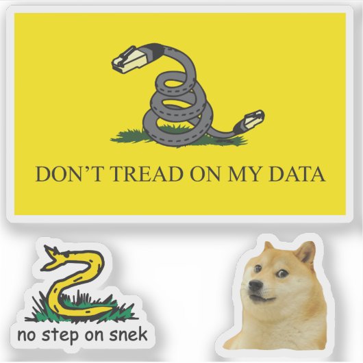 Sticker Snekright gadsden flag parodie mèmes x6 (Devant)