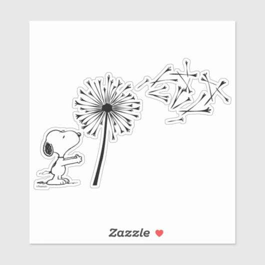 Sticker Snoopy Avec Dandelion (Feuille)