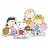 Sticker Snoopy et Gang Play Football (Devant)