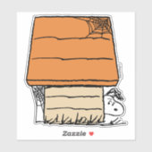 Sticker Snoopy Halloween Spider Web Doghouse (Feuille)
