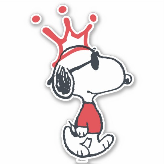 Sticker Snoopy - Joe Cool Crown (Devant)