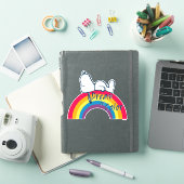 Sticker Snoopy | Rêver en couleur arc-en-ciel (Couverture iPad)