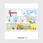 Sticker Snoopy Sled Riding Food Dish (Feuille)