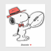 Sticker Snoopy Varsity Sports Football (Feuille)