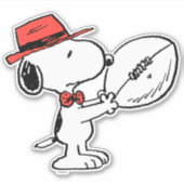 Sticker Snoopy Varsity Sports Football (Devant)