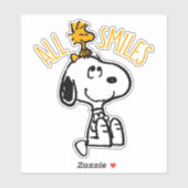 Sticker Snoopy & Woodstock - Tous les sourires (Feuille)