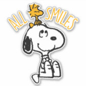 Sticker Snoopy & Woodstock - Tous les sourires (Devant)