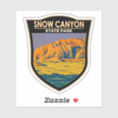 Sticker Snow Canyon State Park Utah Vintage (Feuille)
