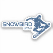 Sticker Snowbird Utah Snowboardeur (Recto)