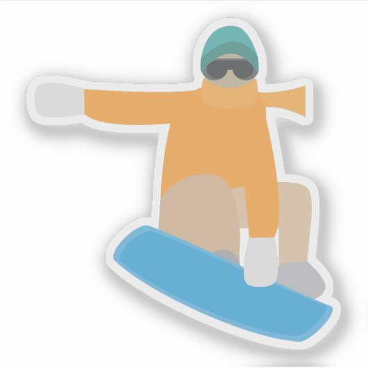 Sticker Snowboarder (Devant)