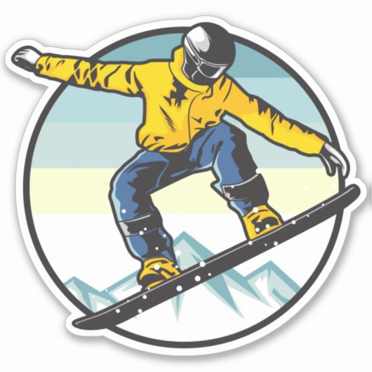Sticker Snowboardeur (Devant)