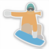 Sticker Snowboardeur (Devant)