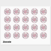 Sticker Snowflake rose, Parties scintillant argent (Feuille)