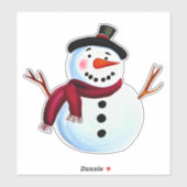 Sticker Snowman (Feuille)