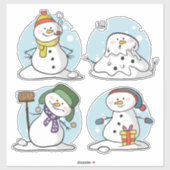 Sticker Snowman (Feuille)