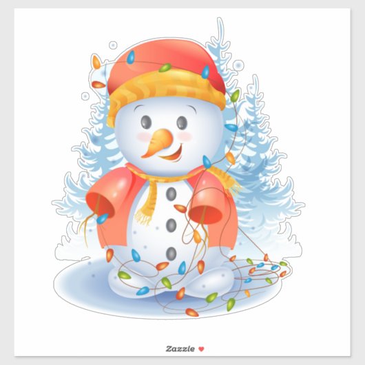 Sticker Snowman (Feuille)