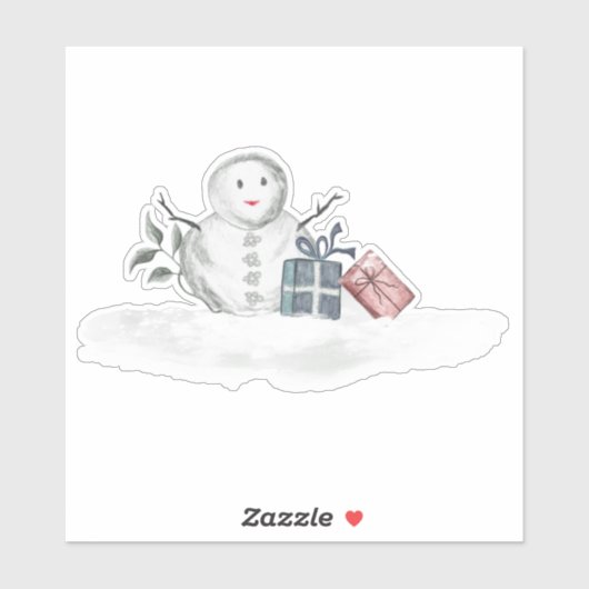 Sticker Snowman (Feuille)