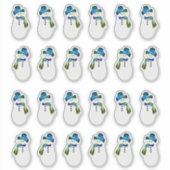Sticker Snowman 24 Piece (Devant)