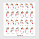 Sticker Snowman 24 pièces (Feuille)
