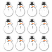 Sticker Snowman (à droite) Fête d'hiver Noël (Devant)