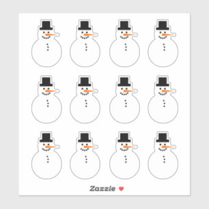 Sticker Snowman (à droite) Fête d'hiver Noël