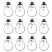 Sticker Snowman (à gauche) Fête d'hiver Noël (Devant)