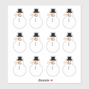 Sticker Snowman (à gauche) Fête d'hiver Noël