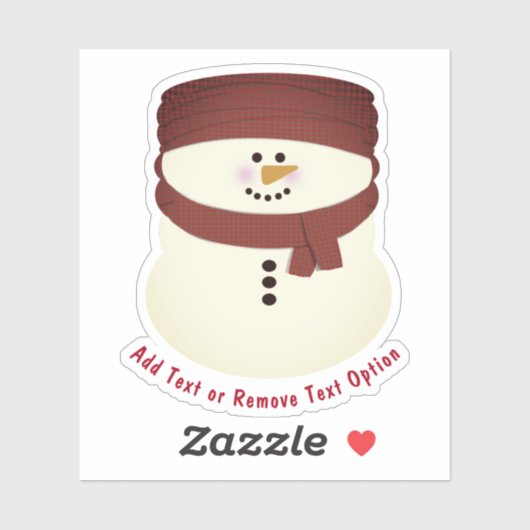 Sticker Snowman avec Beanie Christmas (Feuille)