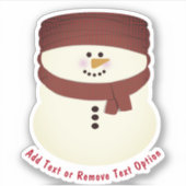 Sticker Snowman avec Beanie Christmas (Devant)