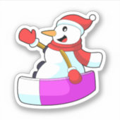Sticker Snowman comme Snowboardeur avec Sonowboard.PNG (Devant)