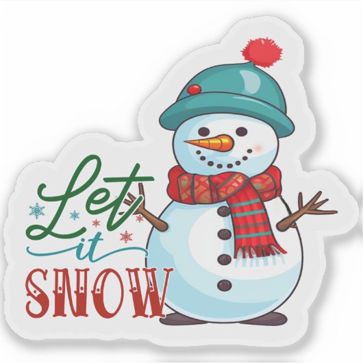 Sticker Snowman de Noël joyeux (Devant)