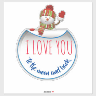 Sticker Snowman de vacances