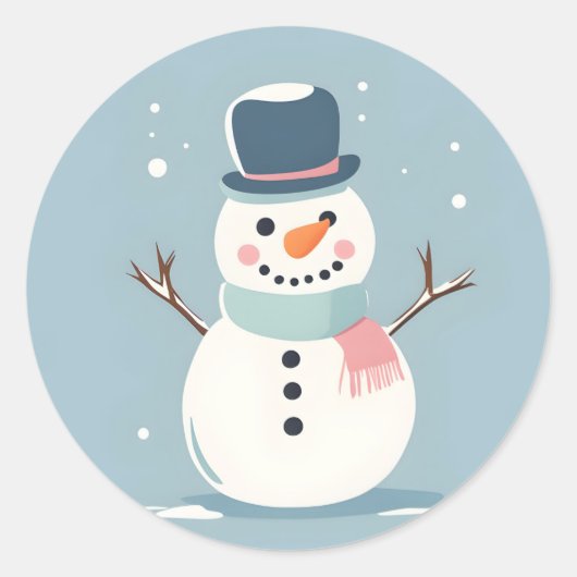 Sticker Snowman mignon (Devant)