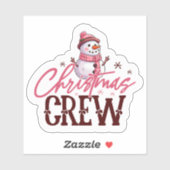 Sticker Snowman Rose Joyeux (Feuille)