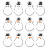 Sticker Snowman (Variété) Vacances d'hiver Fun de Noël (Devant)