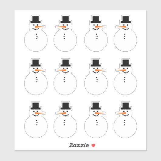 Sticker Snowman (Variété) Vacances d'hiver Fun de Noël (Feuille)